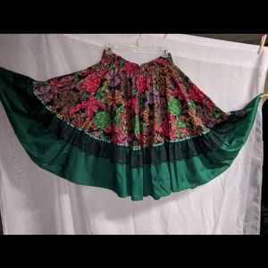 Vintage Christmas Circle Swing Skirt